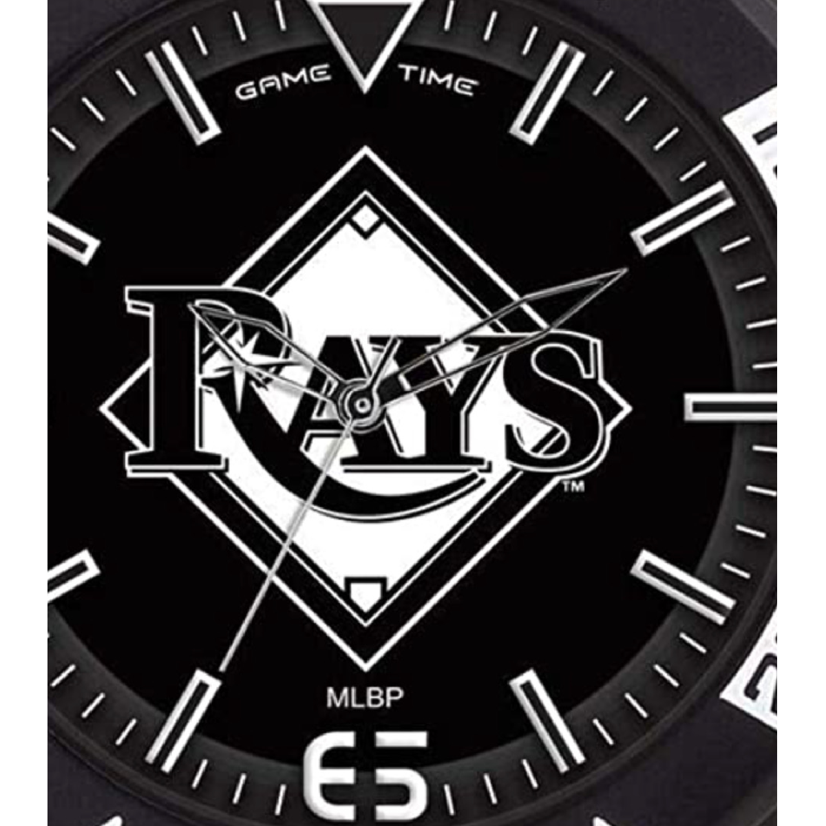 MLB Game Time Fan Automatic Watch Tampa Bay Rays Baseball Team Black White NEW