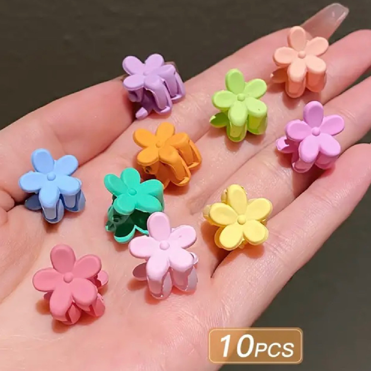 10pc Mini Hair Claw Shark Clips Set For Kids or Women New