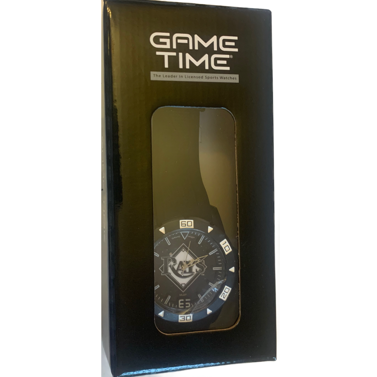 MLB Game Time Fan Automatic Watch Tampa Bay Rays Baseball Team Black White NEW