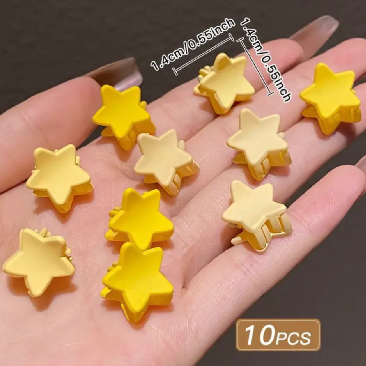 10pc Mini Hair Claw Shark Clips Set For Kids or Women New