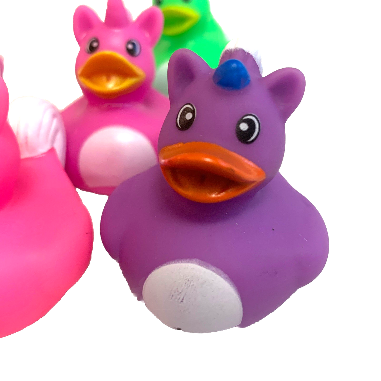 Lot of 8 UNICORN Rubber Duck Dash Ornament 2" Horse Duckie Jeep Toy