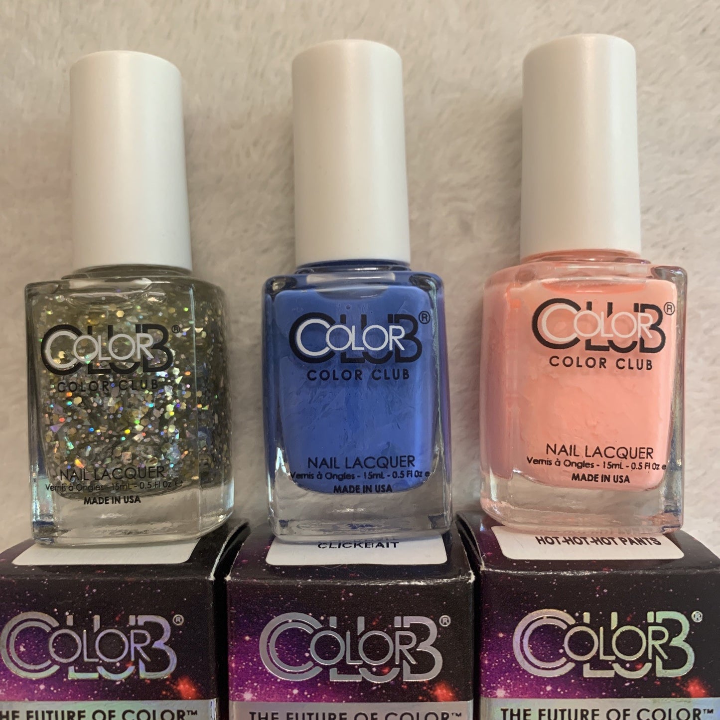Color Club Nail Lacquer Polishes You Rock! + Clickbait + Hot Hot Pants 3pc Lot