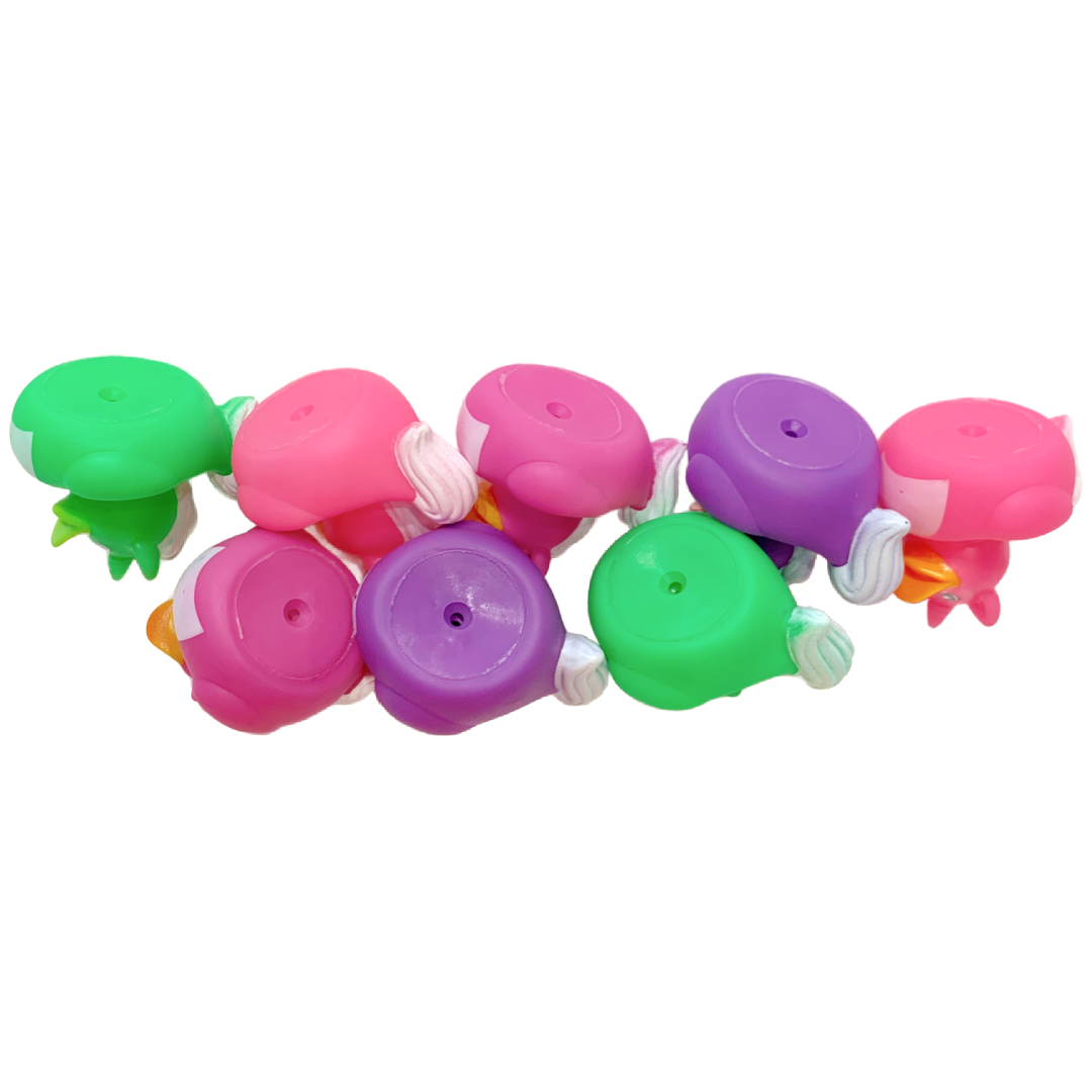 Lot of 8 UNICORN Rubber Duck Dash Ornament 2" Horse Duckie Jeep Toy