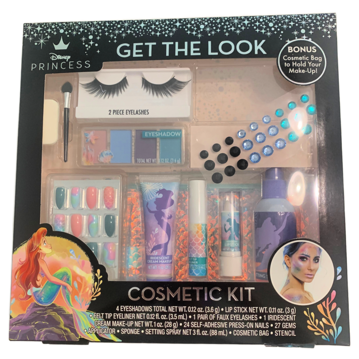 Disney Princess Little Mermaid Cosmetic Makeup Kit Get The Look Cosplay