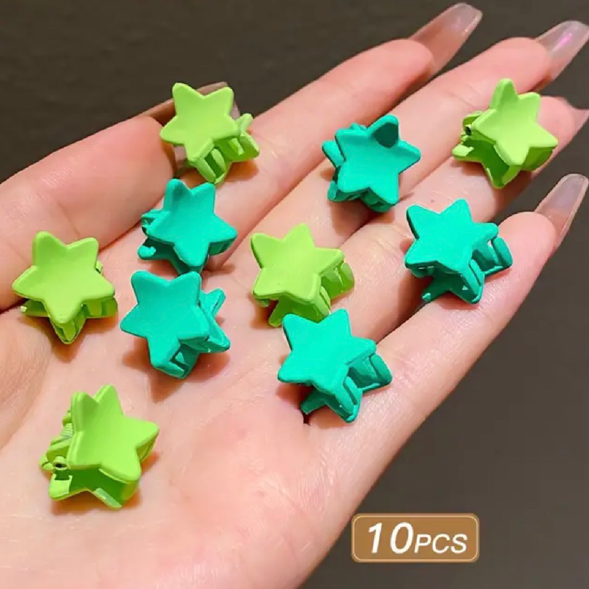 10pc Mini Hair Claw Shark Clips Set For Kids or Women New