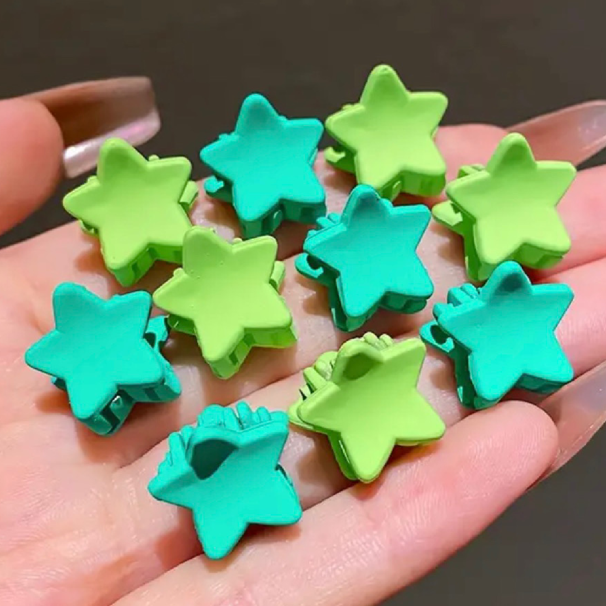 10pc Mini Hair Claw Shark Clips Set For Kids or Women New