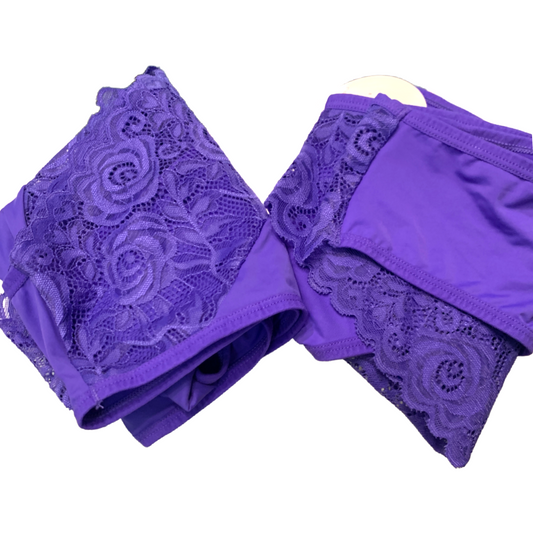 Splendies Bikini Panties Size 4x Lot of 2 New Pairs of Purple Lingerie Underwear