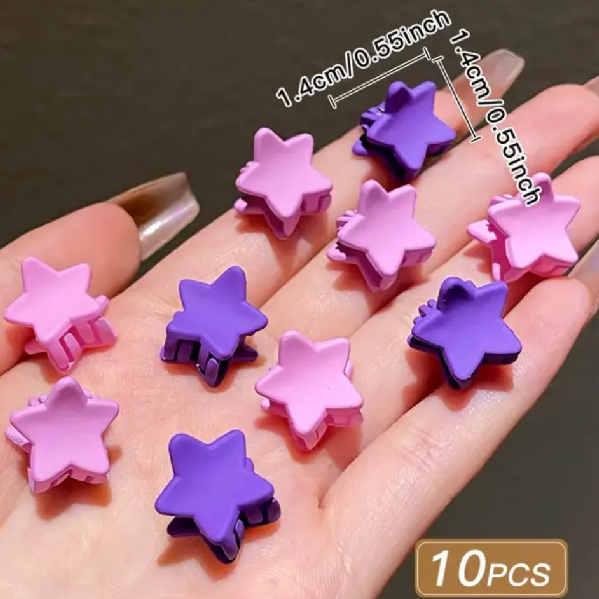 10pc Mini Hair Claw Shark Clips Set For Kids or Women New