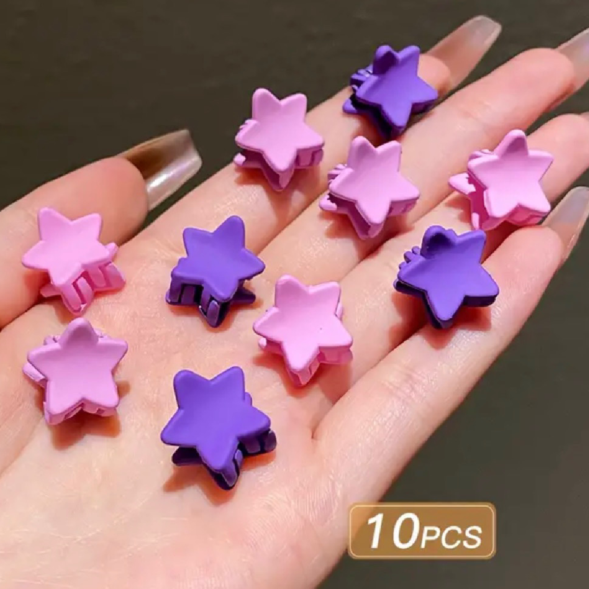 10pc Mini Hair Claw Shark Clips Set For Kids or Women New