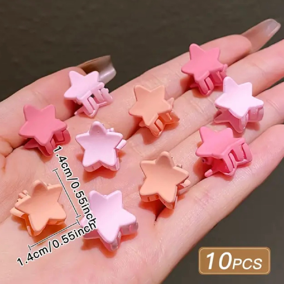 10pc Mini Hair Claw Shark Clips Set For Kids or Women New