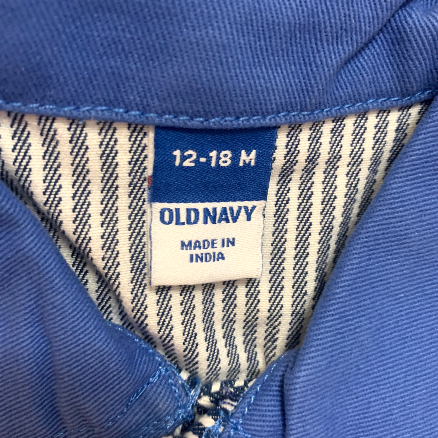 Railroad Stripe Twill Snap Jacket Baby Loose Collared Ice Cream Pocket NWT