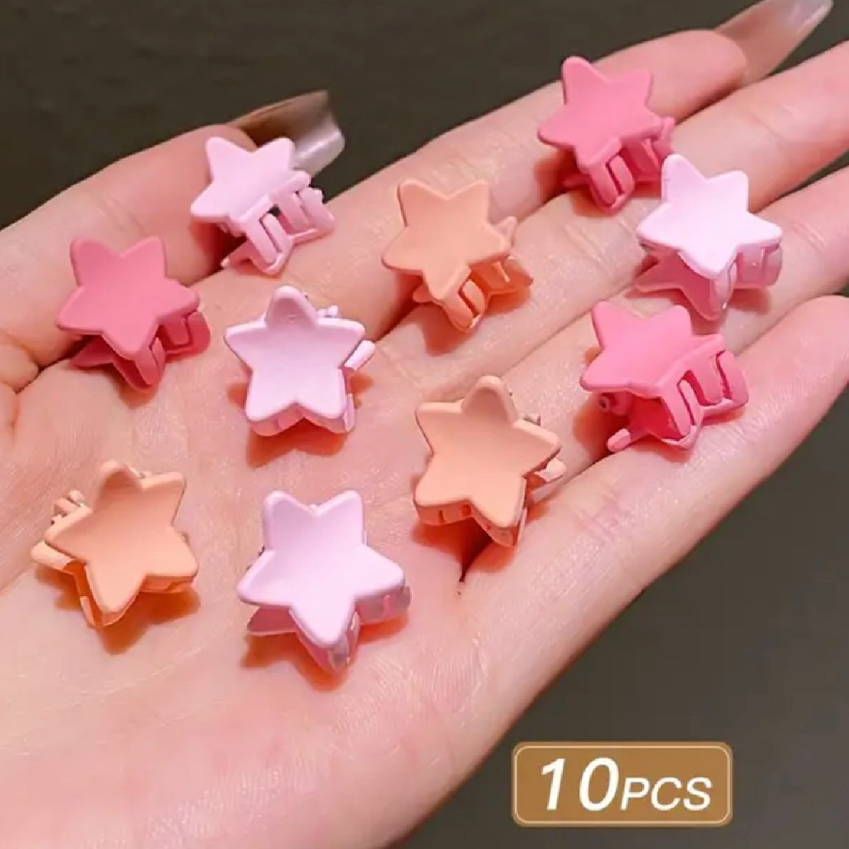 10pc Mini Hair Claw Shark Clips Set For Kids or Women New