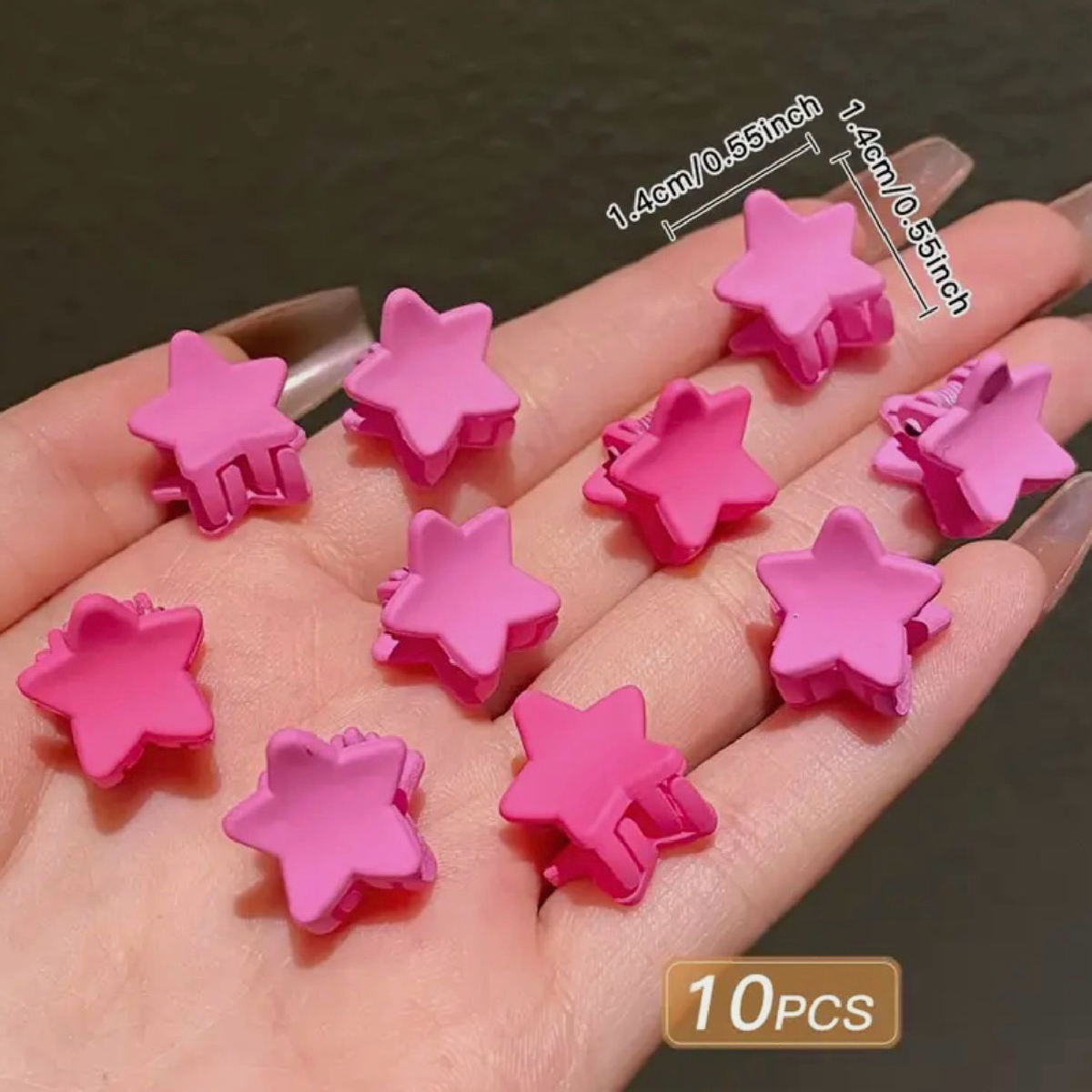 10pc Mini Hair Claw Shark Clips Set For Kids or Women New