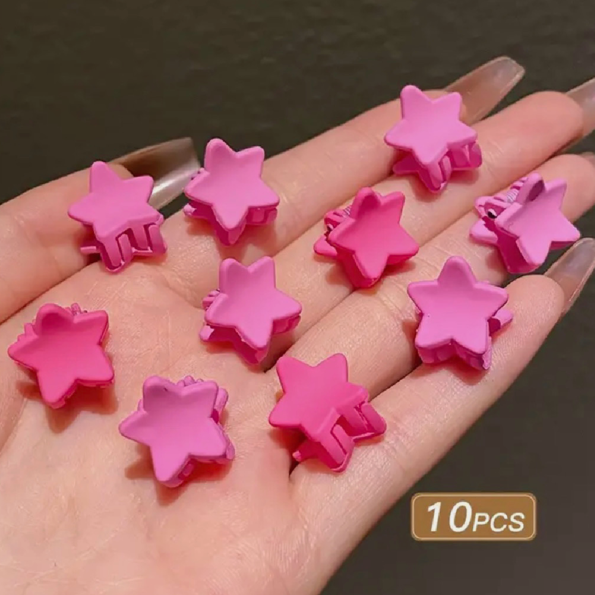 10pc Mini Hair Claw Shark Clips Set For Kids or Women New