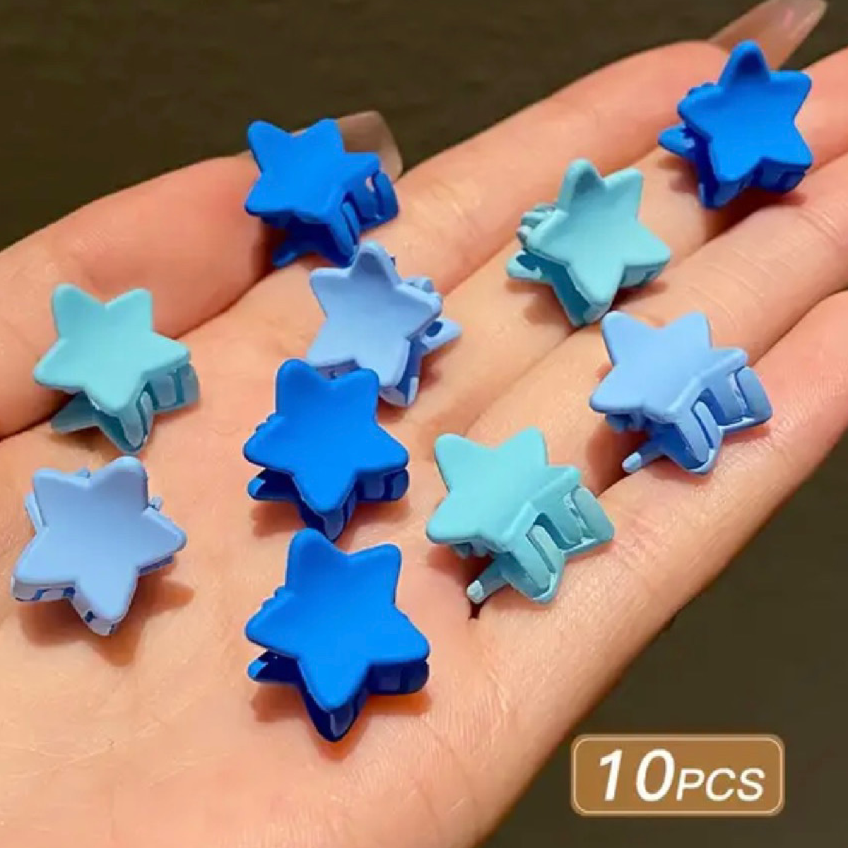 10pc Mini Hair Claw Shark Clips Set For Kids or Women New