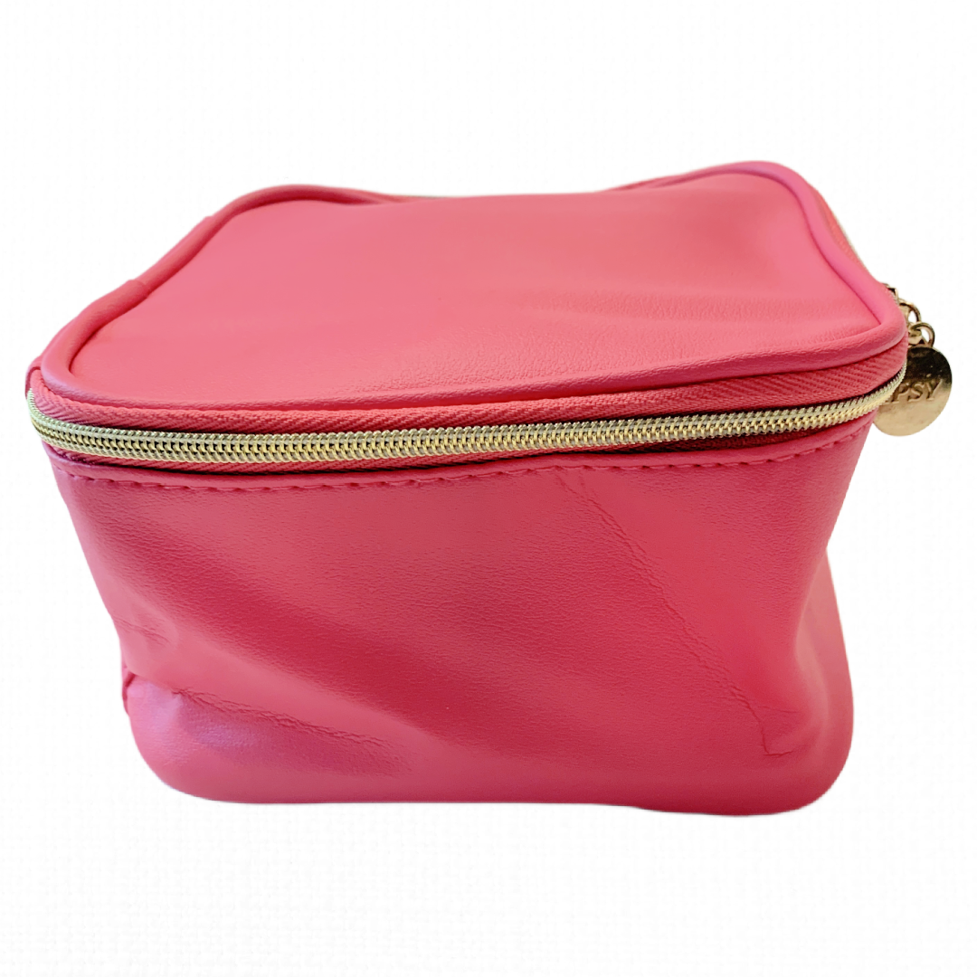 ipsy 6" x 4" Makeup Bag Lot Square Pinky Keen Bag & Blue By You Bag NEW