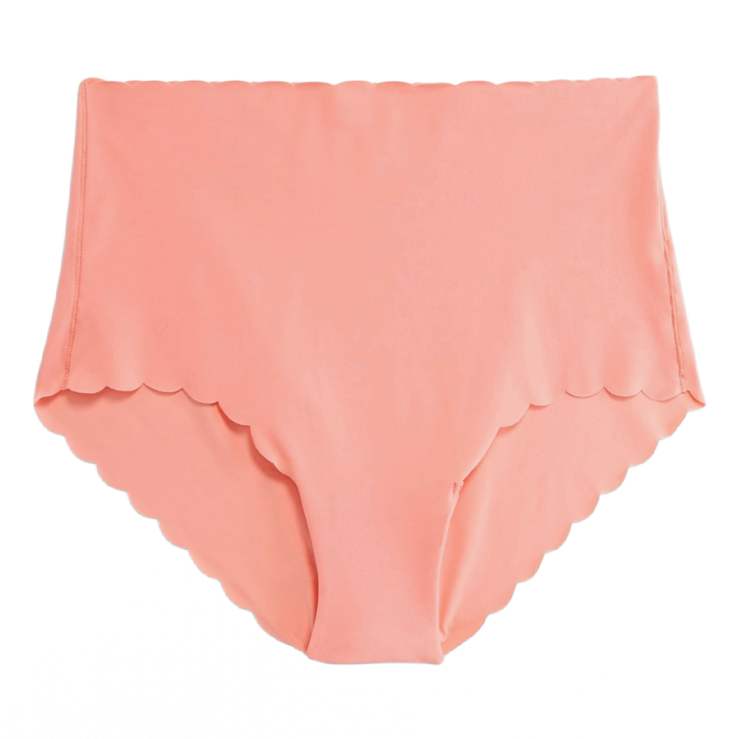 High-Waisted No-Show Brief Panties Size Small Pairs Melon Solid Underwear NWT