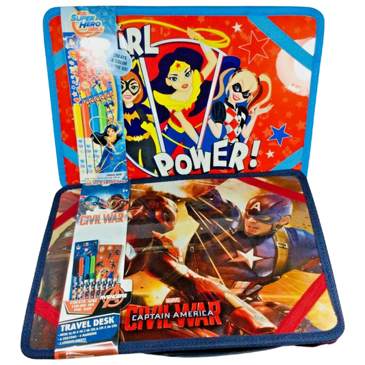 Wonder Women Captain America Travel Craft Set Marvel Universe Lot 2 Stickers