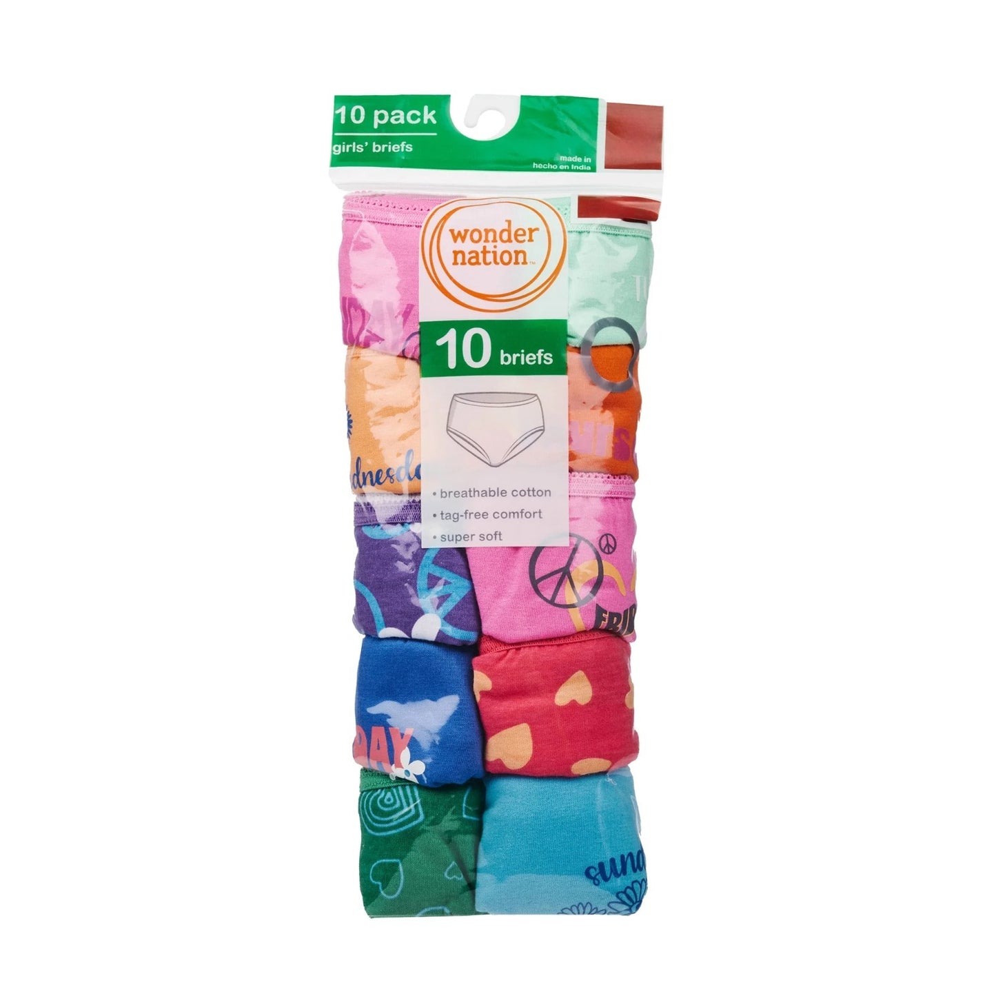 Girls Brief Panties Pack of 10 Pairs of Underwear NEW
