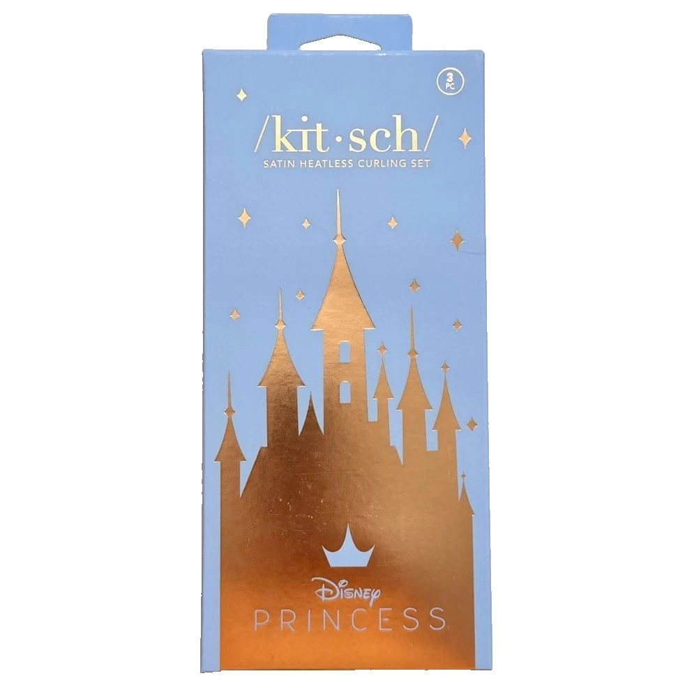 Kit•sch x Disney Satin Heatless Curling Rod & 2 Scrunchies Set in Princess Party