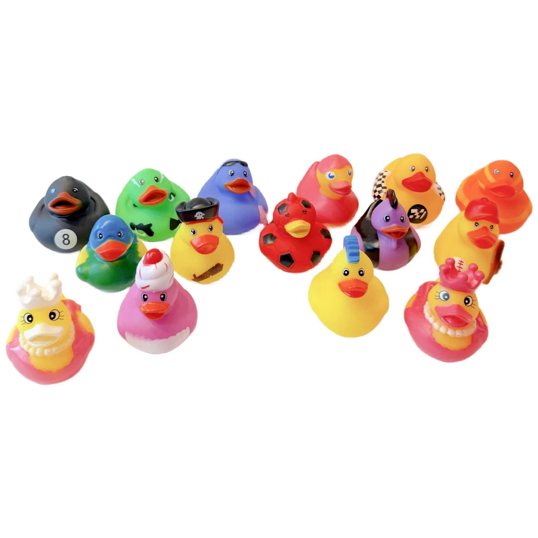 15 Rubber Duck Dash Ornament 2" Zoo Jungle Costume Sport Party Favor Lot