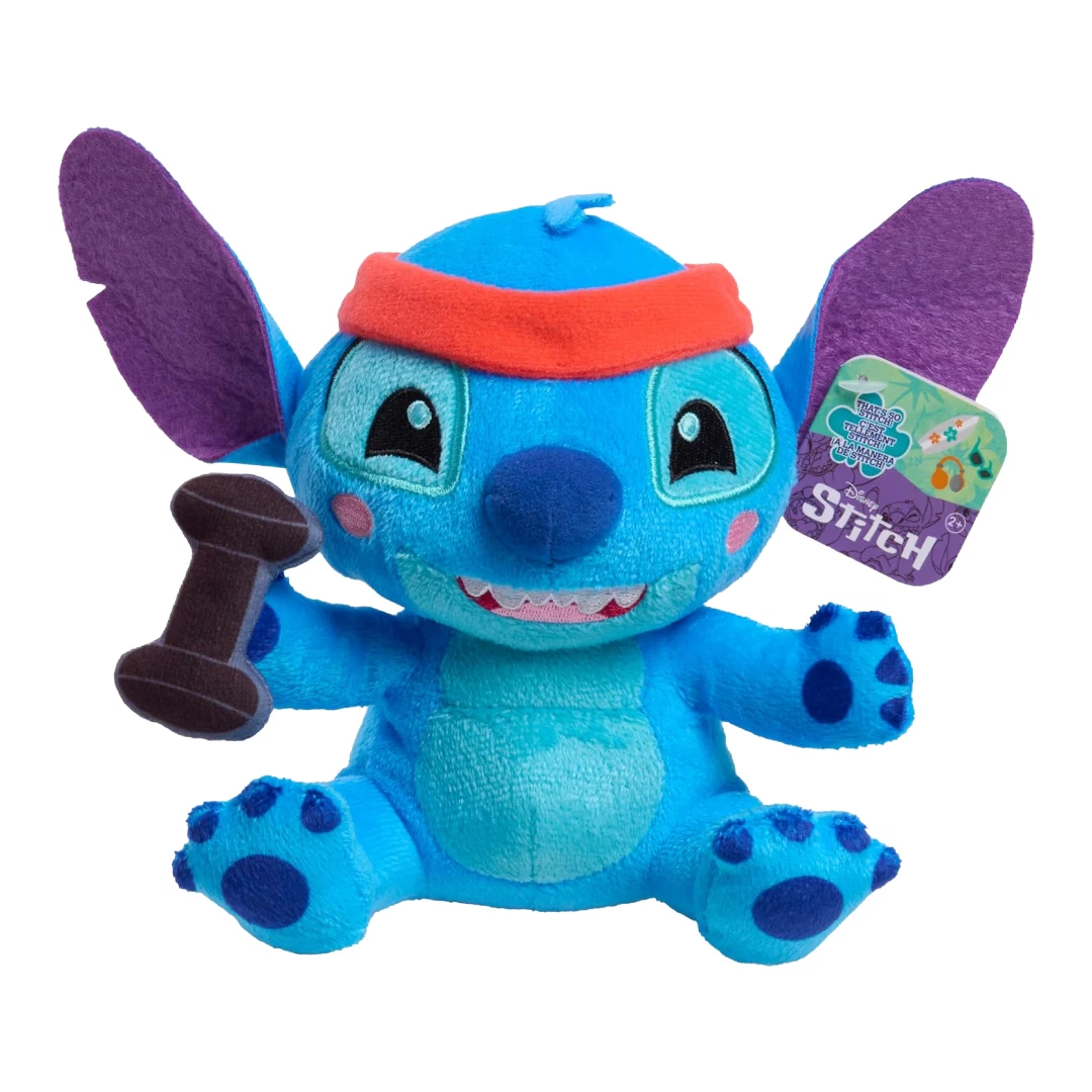 Disney That’s So STITCH w/ Barbell 7" Plush Stuffed Animal Exercise Gym NWT