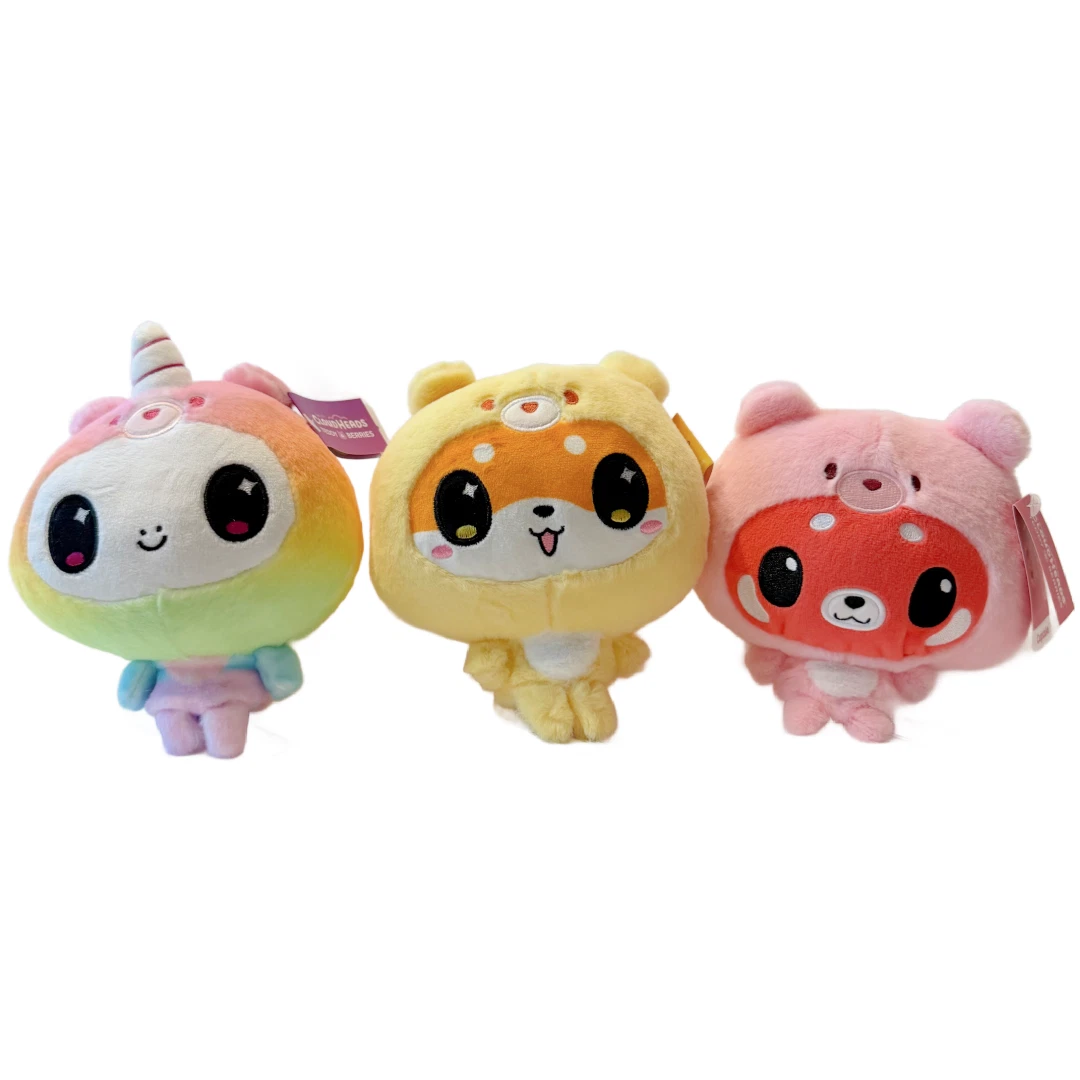 TeeTurtle Cake Scented Weighted Plush Lot of 3 Inu Dog, Red Panda, Unicorn NWT