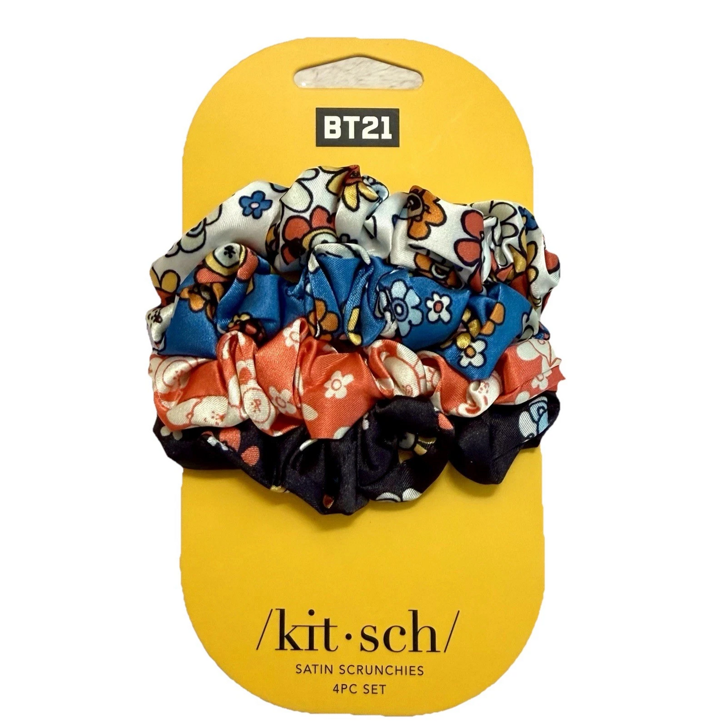 Kit•sch x BT21 Meets Kitsch Satin Sleep Scrunchies Limited Edition 4pc Set NEW