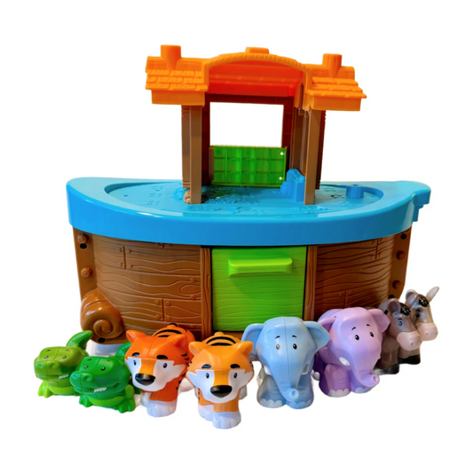 Fisher Price Little People NOAH’S ARK Playset w/ 9 Figures Animals NIB