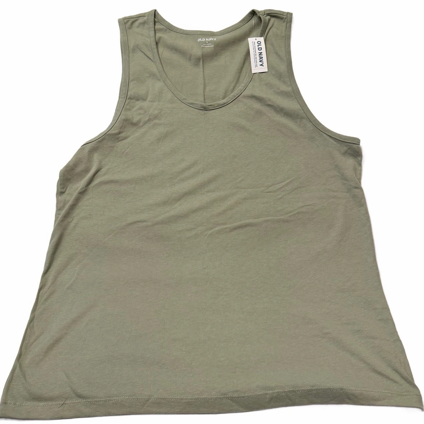 Men's Tank Top Size Medium Scoop Neck Wide Strap Green NWT