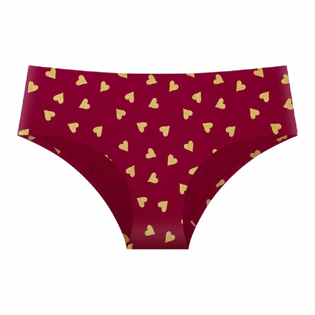 Splendies No Show Bikini Panties Heartbreaker Valentine's Day Laser Cut