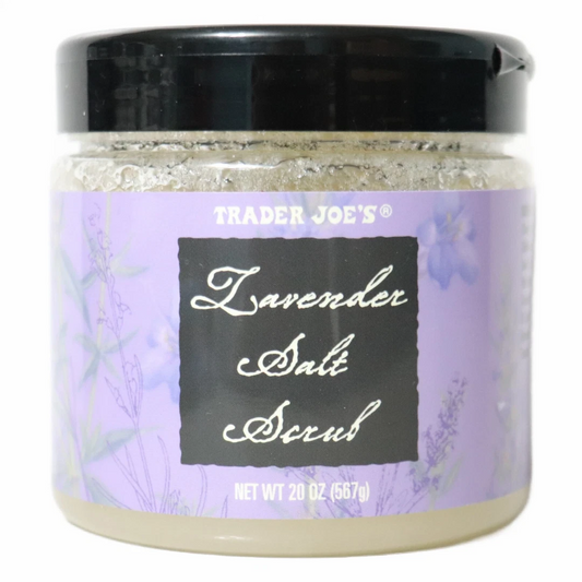 TRADER JOE's LAVENDER SALT SCRUB 20oz Spa Skin Care Beauty Exfoliate Moisturizer