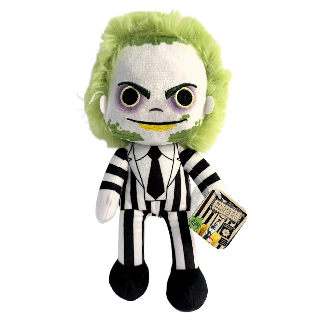 Licensed Beetlejuice 7" Plush 2024 Movie Halloween Plush Embroidered NWT