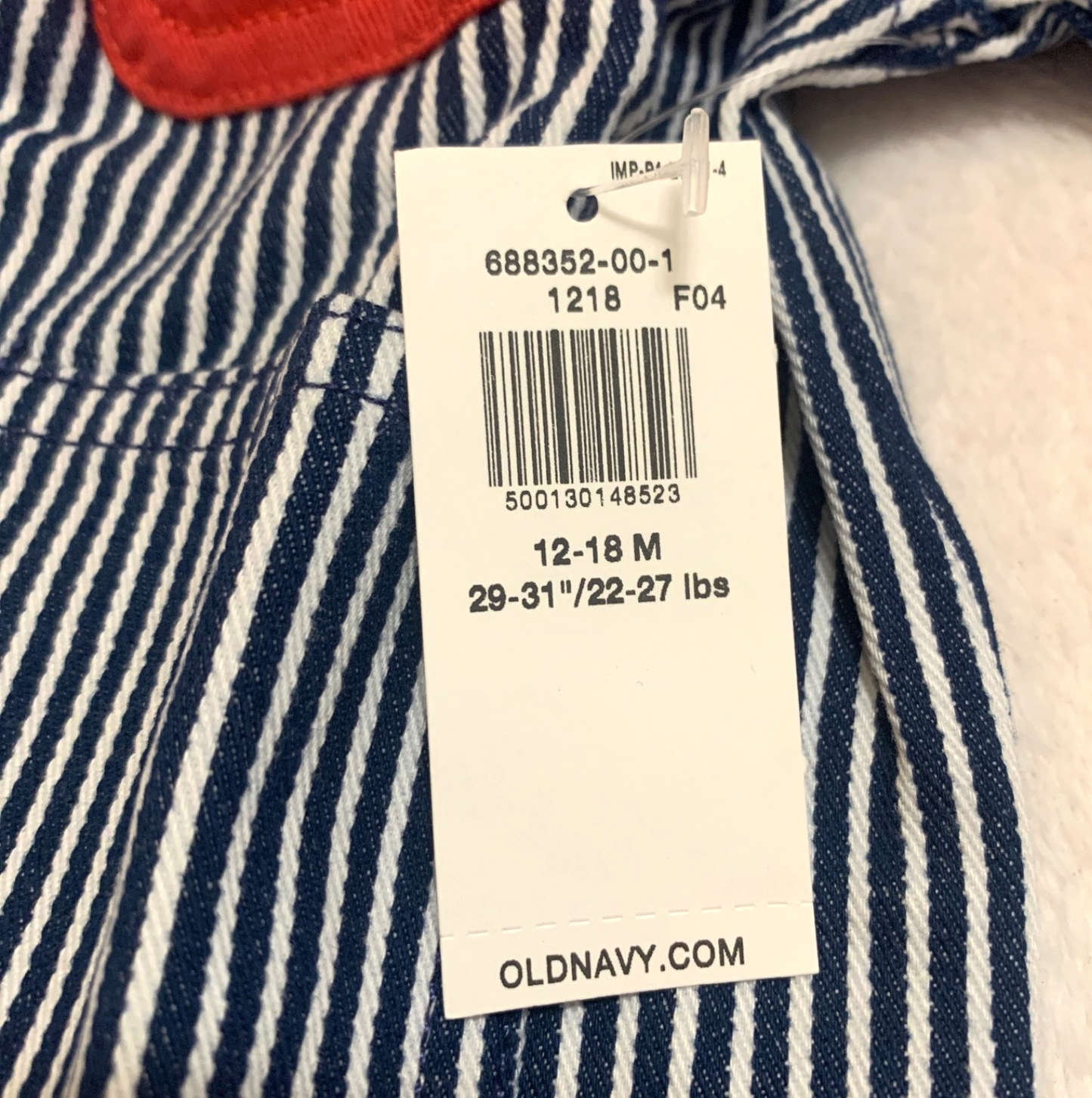 Railroad Stripe Twill Snap Jacket Baby Loose Collared Ice Cream Pocket NWT