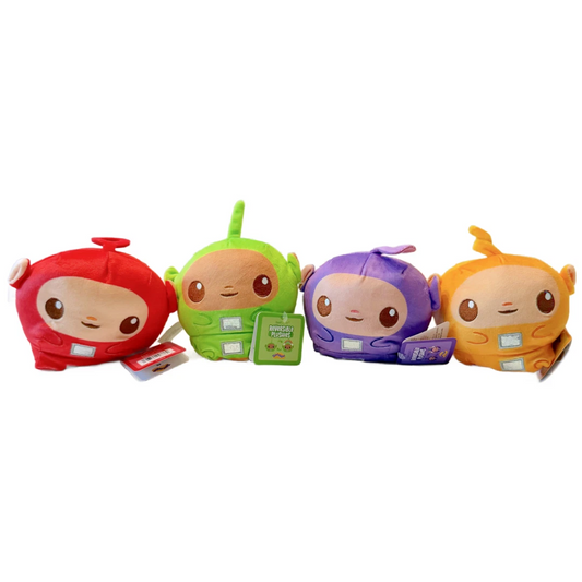 Teletubbies Plush Reversible Po, Dipsy, Laa-laa, Tinky Winky Rainbow NWT 4pc Lot