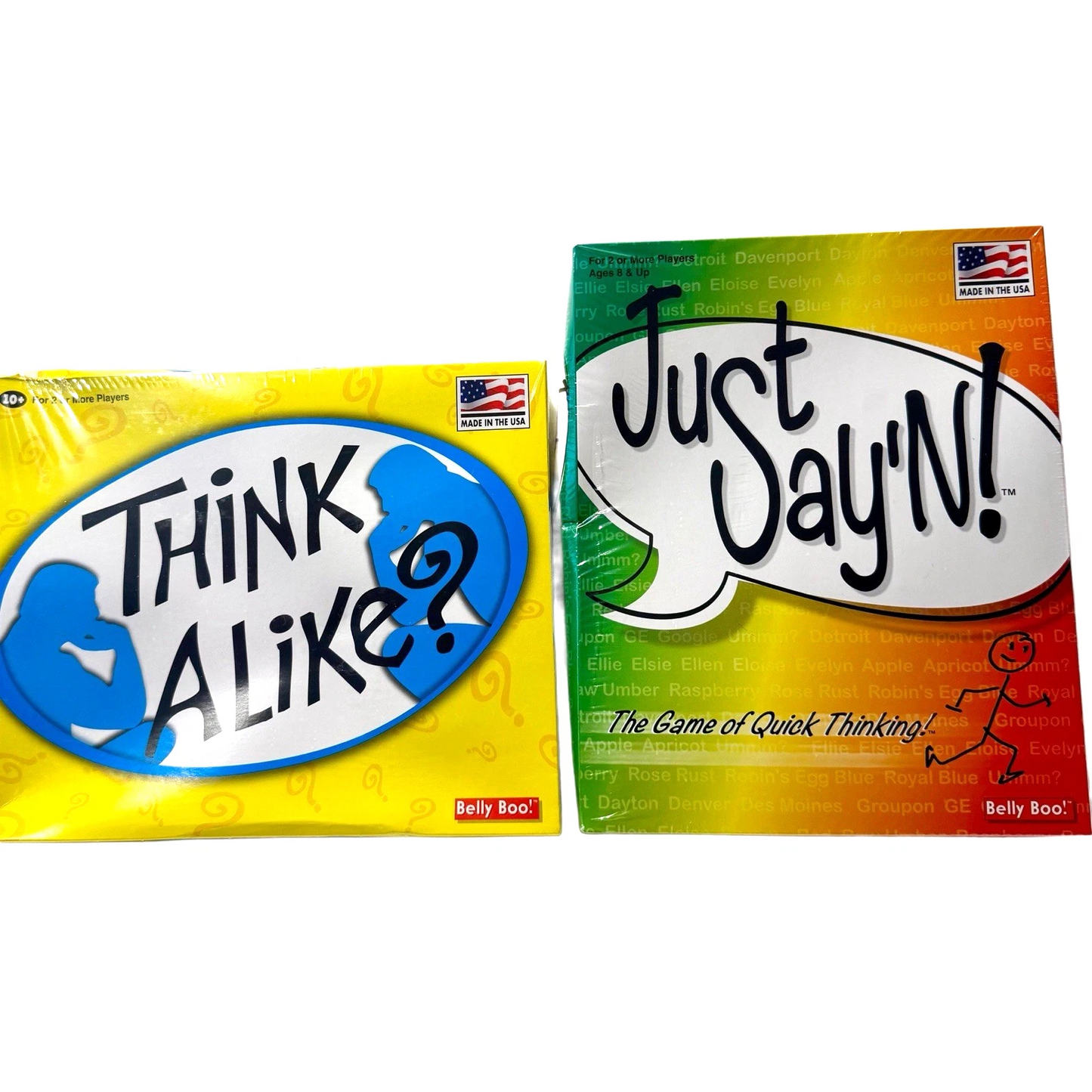 Lot of 2 Games - THINK ALIKE? & JUST SAY'N! - New/Sealed 8+ Made In USA