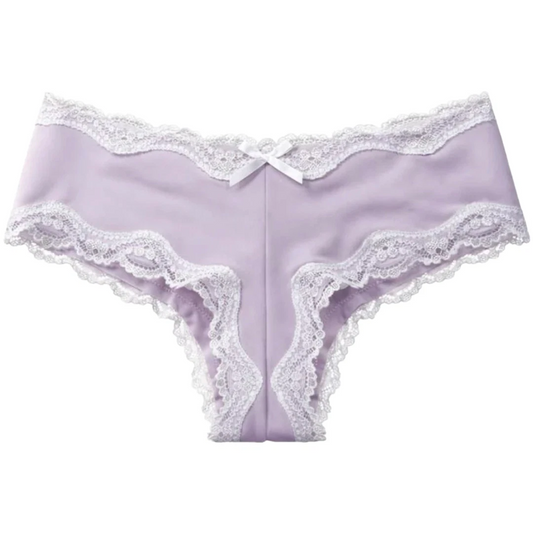Splendies Cheeky Panties Amara Lilac Purple Cream Lace NWT