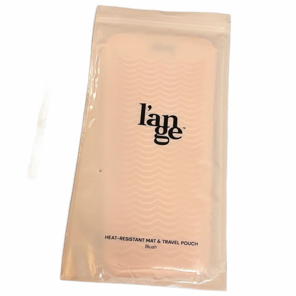 L'ange Heat Resistant Mat Travel Pouch Sleeve Blush for Curling Iron New
