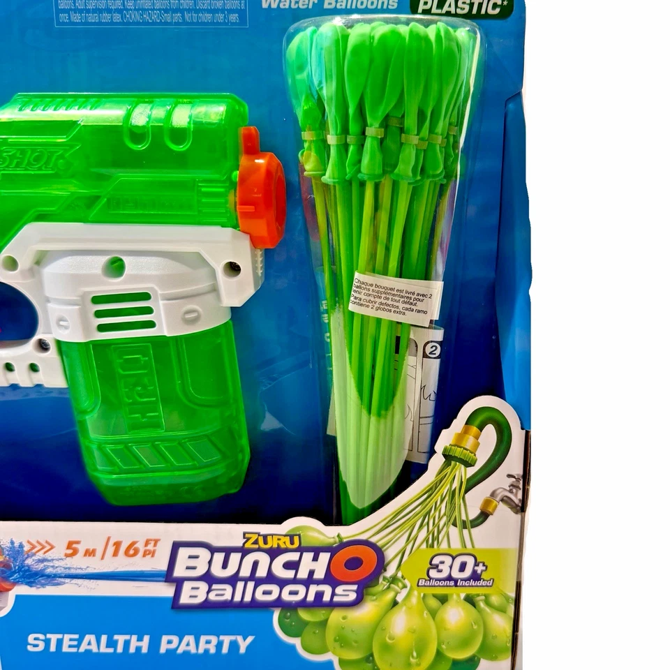 2 Zuru X Shot Water Blasters 30 Self-Sealing Bunch O Balloons Stealth Soaker Lot