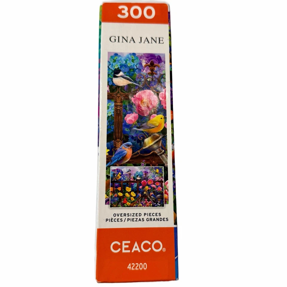Lot of 2 SEALED Jigsaw Puzzles (500 & 300 Pieces) Violin Music, Birds w/ Flowers