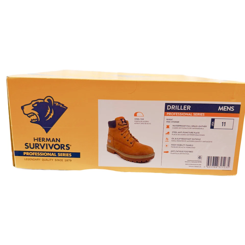 Herman Survivors Pro Series Men's Driller Waterproof Steel Toe Boot NIB