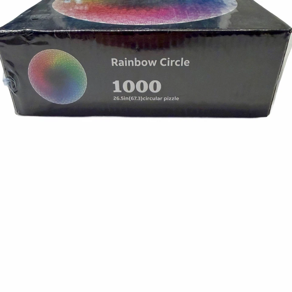 SEALED Circular 26.5" Jigsaw Puzzle 1000 pc RAINBOW CIRCLE Gradient Color Wheel