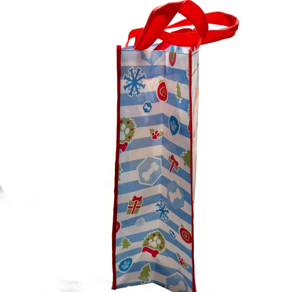 Nickelodeon Paw Patrol Reusable Tote Gift Bag 13" X 15" X 7" Merry Christmas