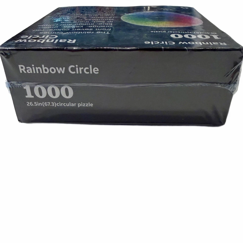 SEALED Circular 26.5" Jigsaw Puzzle 1000 pc RAINBOW CIRCLE Gradient Color Wheel