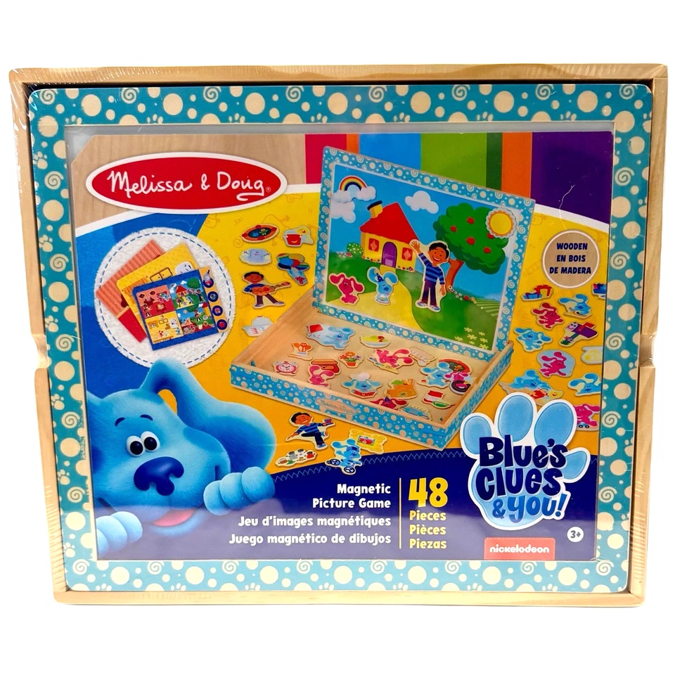 Melissa & Doug Blue's Clues You! Wooden Magnetic Picture Game 48 Pieces New
