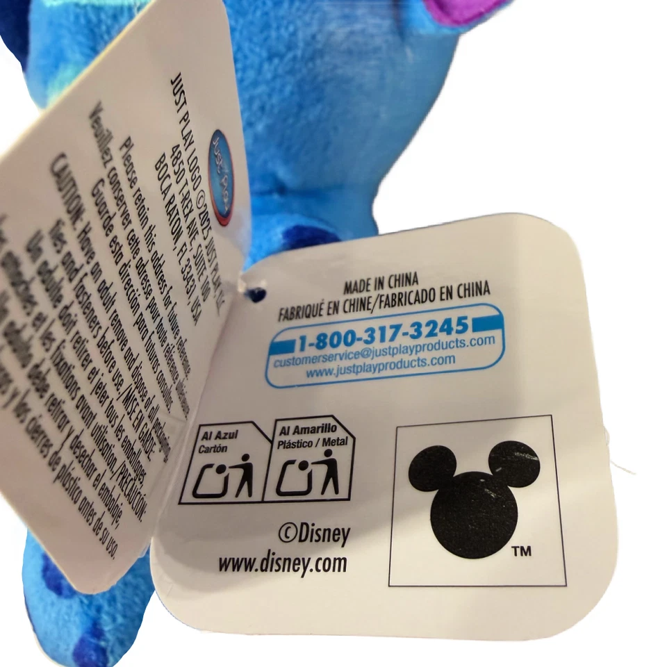 Disney STITCH Lot of 2 Plush Stuffed Animals Barbell Exercise Gym Taco Food NWT