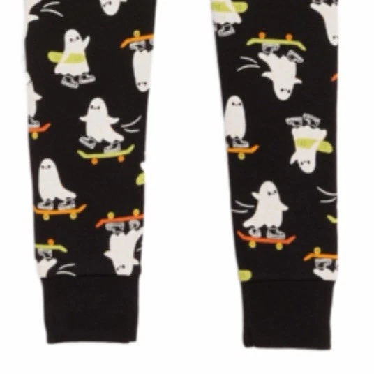 Halloween Baby 2pc PJs Ghost Skateboard 6-12 Months Long Sleeve Top Pants NWT