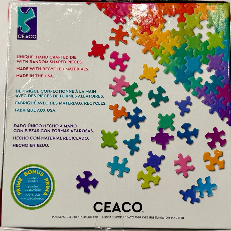 Lot of 2 SEALED Jigsaw Puzzles (500 & 300 Pieces) Violin Music, Birds w/ Flowers