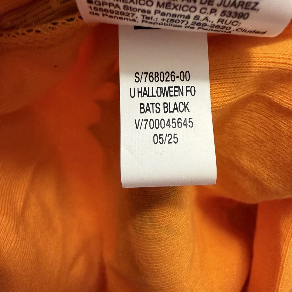 Halloween Baby Zip Sleep & Play PJs Orange Black Bats 0-3 Months Long Sleeve NWT