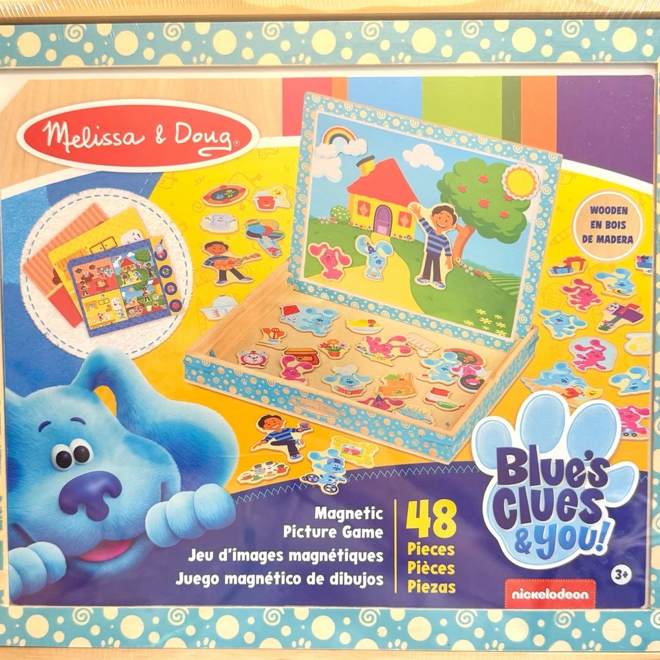 Melissa & Doug Blue's Clues You! Wooden Magnetic Picture Game 48 Pieces New